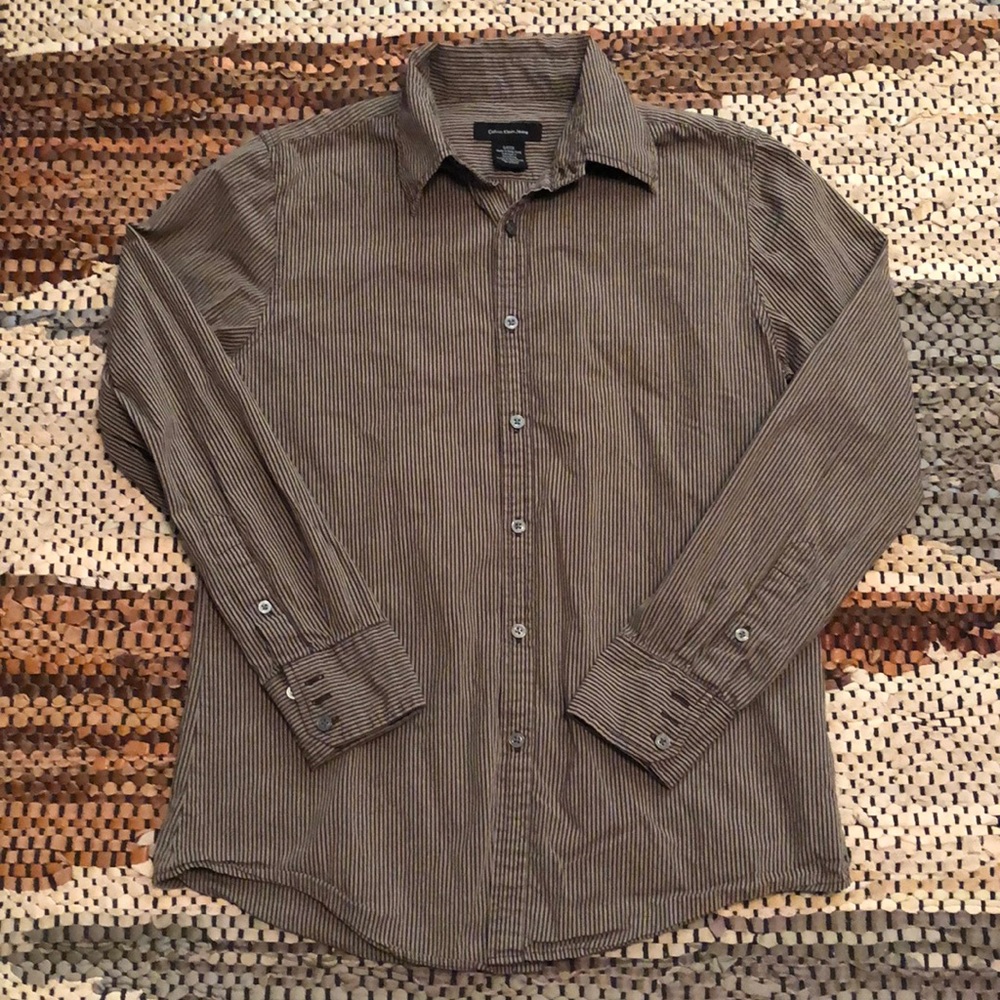CK Jeans Men’s Button Down Shirt sz S
